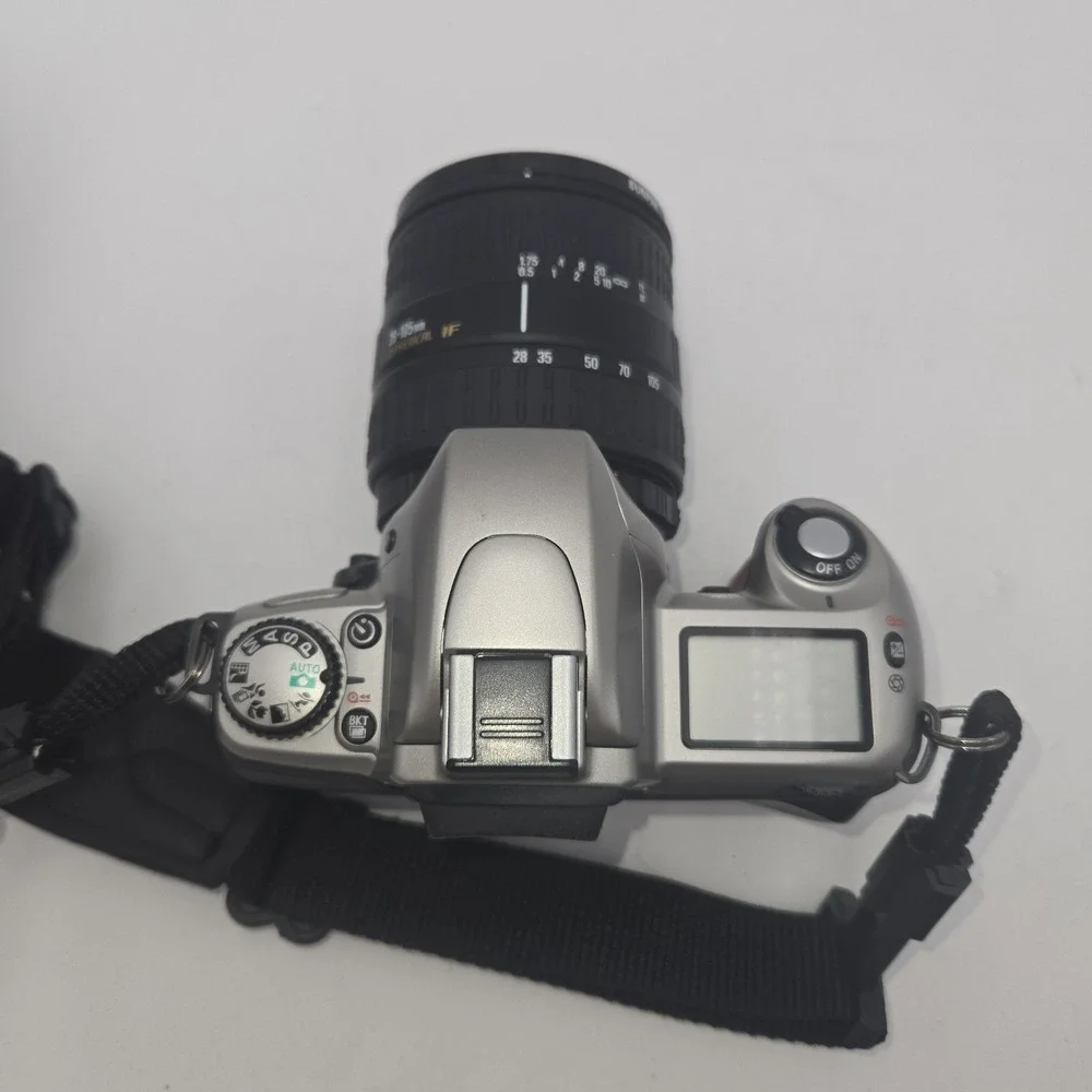 Nikon N65 35mm SLR Camera Kit 2‎ Sigma Zoom Lenses Filters Bag Box Manuals AS IS